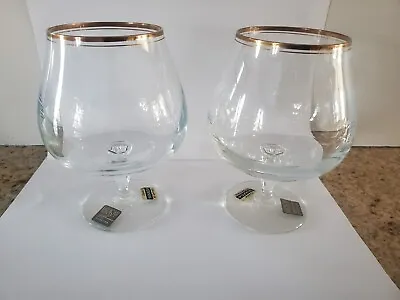 Mikasa Wheaton Crystal Footed Brandy Snifters TS101 Set **new** 5.75 In • $30