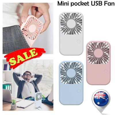 $13.99 • Buy Mini Fan Portable USB Hand-held Small Folding Desk Fan Cooler Cooling Pocket Fan