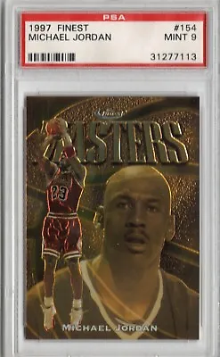 1997-98 Topps Finest Masters/Gold #154 Michael Jordan PSA 9 • $400