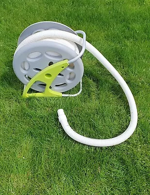 £19.80 • Buy Swimming Pool Cleaning Hose.10m. White. With Hose Ends (cuffs) Plus Storage Reel