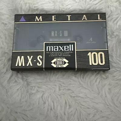 NEW SEALED MAXELL MX-S 100 Blank Cassette Tape Cobalt Alloy Metal IEC Type IV • $39.97