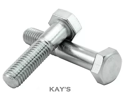 M12 (12mm) PART THREADED HEXAGON HEAD BOLTS HIGH TENSILE 8.8 ZINC PLATED SCREWS  • £3.03