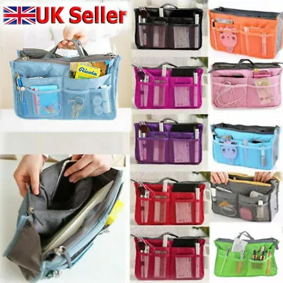 New Travel Insert Organiser Handbag Lady Cosmetic Bag Toiletry Case Makeup Bag • £4.49