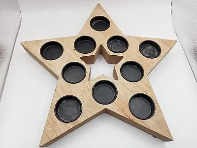 Large 13  Star 10 Tealight Holder Christmas Table Centrepiece. • £14.59