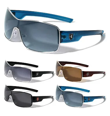 Khan One Piece Shield Lens Wrap Around Sport Sunglasses Retro Designer Fashion • $11.95