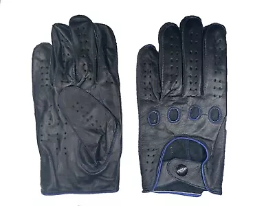 Men's 100% Genuine Leather Driving Gloves Reverse Stitch Chauffeur • $20