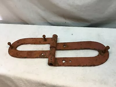 Vintage Cast Iron Horse Shoe Barn Door Strap Hinge 11in Barn Door Hinge • $90