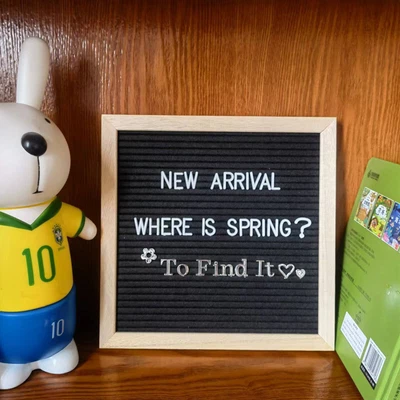 £6.20 • Buy 10x10 Inch Retro Wood Message Board Cork Board Wall Decor Felt Letterboard Oak