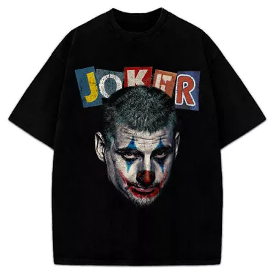 Nikola Jokic As The Joker T-Shirt Custom Vintage Graphic Design Tee • $22.95