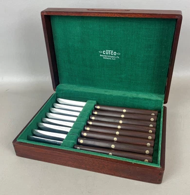 $149.99 • Buy Beautiful Set Of 8 CUTCO #47 Steak Knives W/ Wood Case, MINT