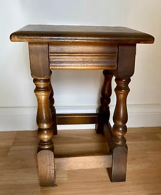 Vintage Farmhouse Rustic Country Solid Oak (?) Small Occassional /side Table • $24.85