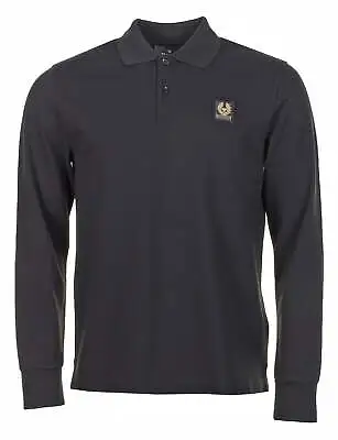 Belstaff Long Sleeve Polo Shirt Black • £85