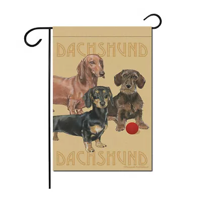 Dachshund Garden Flag Double Sided 12  X 17  • $19.95