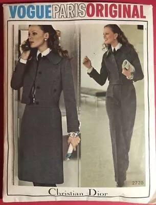 Vtg Vogue Pattern | Uncut Christian Dior Suit Set Vogue Paris Originals-Sz 10  • $29.99