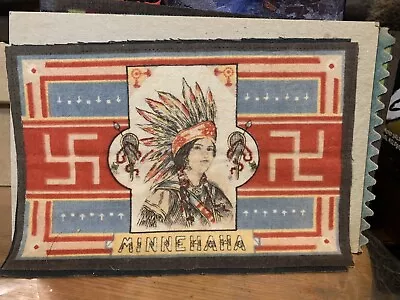$199.99 • Buy 5 Circa 1900 Native American Indian Vintage Tobacco Felt Swastika Good Luck Flag