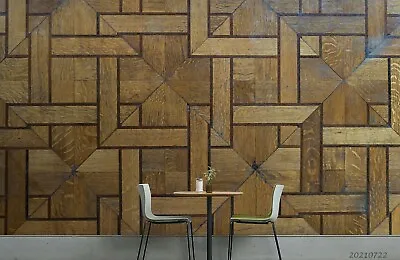 $177.31 • Buy 3D Parquet Floor Wallpaper Wall Mural Removable Self-adhesive Sticker1138