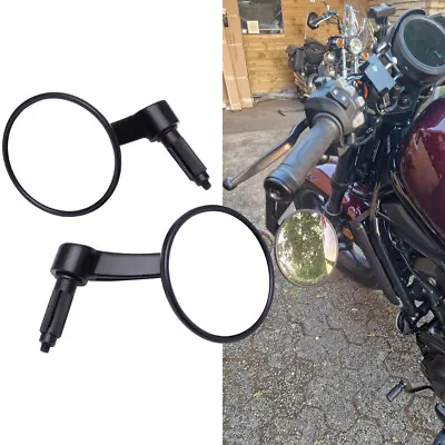Motorcycle 7/8  Round Bar End Side Mirrors For Honda Rebel Grom CMX1100 500 300 • £28.15