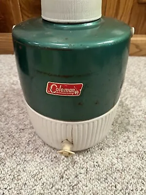 Vintage Green Coleman 2 Gallon Water Jug Cooler • $10