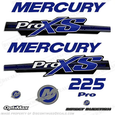 Fits Mercury 225hp ProXS 2013+ Style Decals - Blue • $109.95