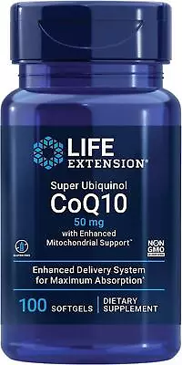 Life Extension Super Ubiquinol CoQ10 With Mitochondrial Support 50mg 100 Softgel • £43.63
