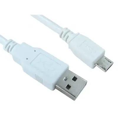 5m Long A Male To MICRO USB 2.0 Charge Cable Phone Charger Lead Data PS4 White • £4.19