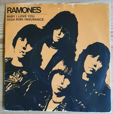 Ramones BabyI Love You UK Press 7  Vinyl & Pic Sleeve Sire Records SIR4031 1980 • £20