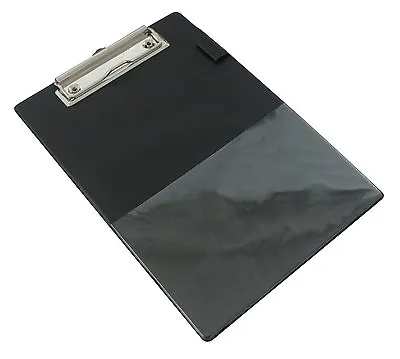 10 X Rapesco A5 Clipboard Black PVC Covered Clip Board With Pen Holder & Pocket • £17.99