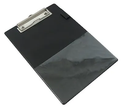 Rapesco A5 Clipboard Black PVC Covered Clipboard With Pen Holder And Pocket • £3.79