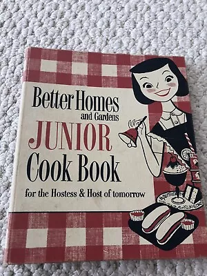 Vintage First Edition 1955 Better Homes And Gardens Junior Cookbook Red & White • $10