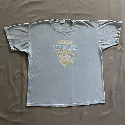 VTG 2000s Frosted Flakes T Shirt Mens XL Blue Cereal Kelloggs Tony The Tiger 00s • $10.85