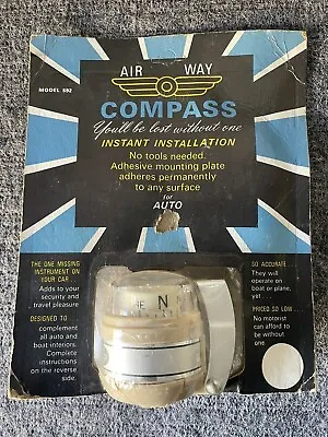 Vintage AIR WAY Model 592 Compass Auto Or Boat Sealed New Old Stock DAMAGED • $39.99