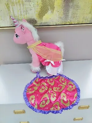 Build A Bear Unicorn Candy Cane Sound Saddles Large Toy Swirl Merry Mission 2018 • £4.99