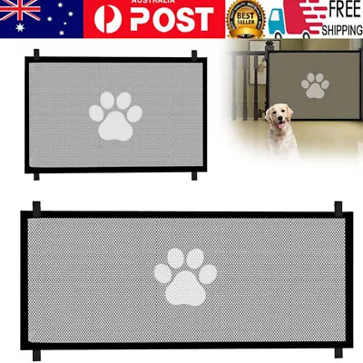 Dog Pet Mesh Gate Pets Barrier Baby Kid Safety Fence Outdoor Retractable Guard • $15.15