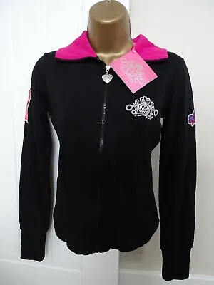 NEW Katie Price Equestrian Black Diamonte Zip Up Jacket / Top Size 8 • £44.99