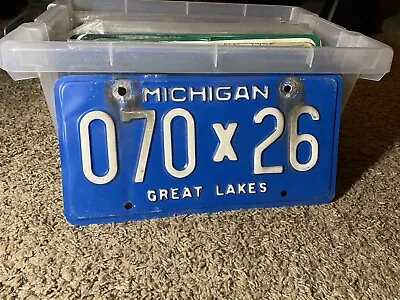 Michigan Municipal License Plate 070 X 26 • $7