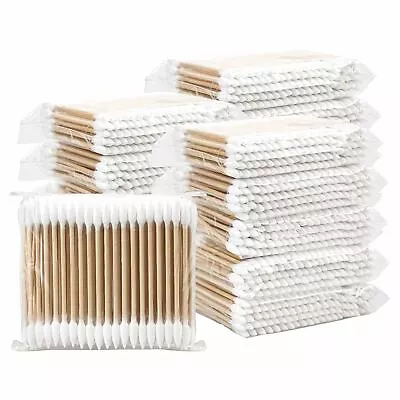 Cotton Swabs Q-tips Swab Applicator Wooden Cotton Sticks Makeup Daily Cleaning • £5.99