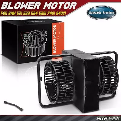 HVAC Blower Heater Motor With Fan Cage For BMW E34 E32 E31 525i 740i 64111374377 • $45.99