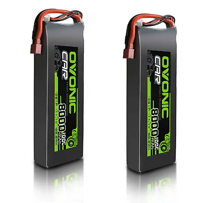 2X Ovonic 11.1V 8000mAh 100C 3S LIPO BATTERY DEANS & XT60 FOR ARRMA TrAXXA CAR • $136.84