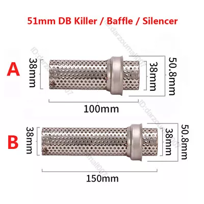 Universal 51mm Motorcycle Exhaust Muffler Pipe Silencer Insert Baffles DB Killer • $22