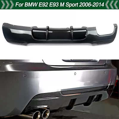 Rear Bumper Diffuser Lip Fit For BMW E92 E93 M-Sport 2006-2014 Carbon Fiber Look • $125.99