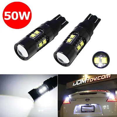 (2) High Power 50W CREE T10 LED Bulbs For Car Backup Reverse Lights 912 921 T15 • $25.19