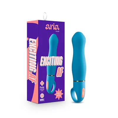 Aria Exciting AF Silicone Vibrator Blue • $54.22