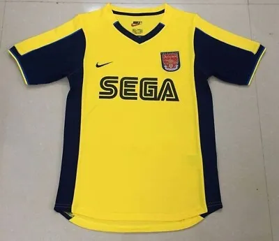 Arsenal 1999/2001 Yellow Away Sega Jersey/Shirt Retro/Classic/Vintage L Or XL • $41.82