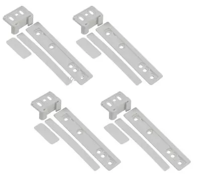 £11.95 • Buy 4 X Universal Integrated Fridge Freezer Door Mounting Bracket Fixing Slide Kit