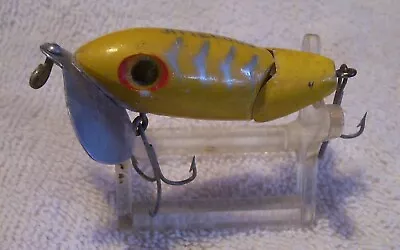 021224 VINTAGE  Arbogast JOINTED Jitterbug LURE  2.25   YELLOW • $5.36