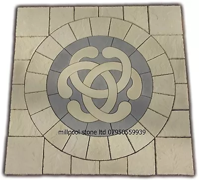 3m X 3m Love Knot Circle & Sq Off Paving Patio Slab Stone Garden [del Exception] • £299