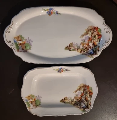 $18 • Buy Old J & G Meakin Sol Sunshine 391413 Series Serving Plates By 2 