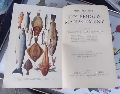 Mrs Beeton's Book Of Household Management 1909 Antique Edition Hardback Book • $68.48