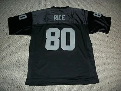 JERRY RICE Unsigned Custom Oakland Black Sewn New Football Jersey Sizes S-3XL • $38.05