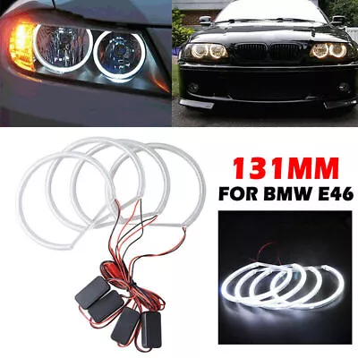 For BMW E46 E39 3 5 7 Series Cotton Light LED Headlight Angel Eye Halo Rings Kit • $24.98